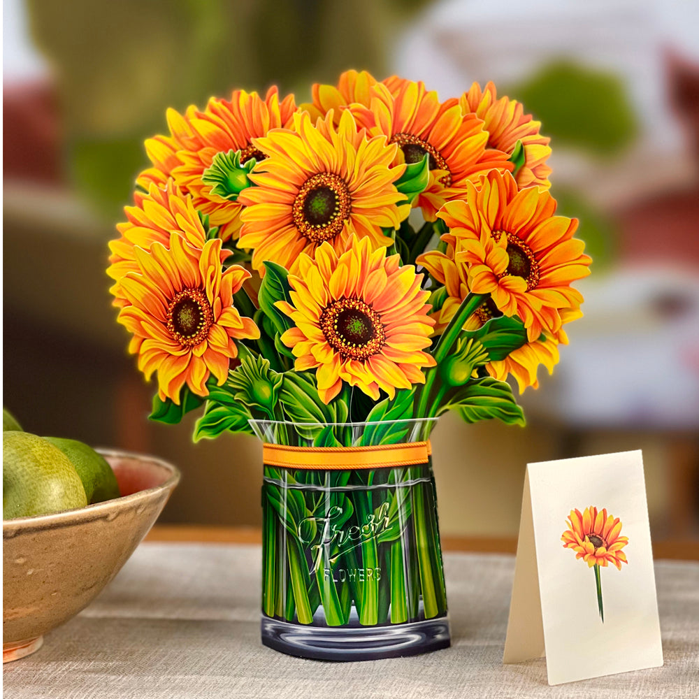 Sunflowers Pop Up Floral Bouquet