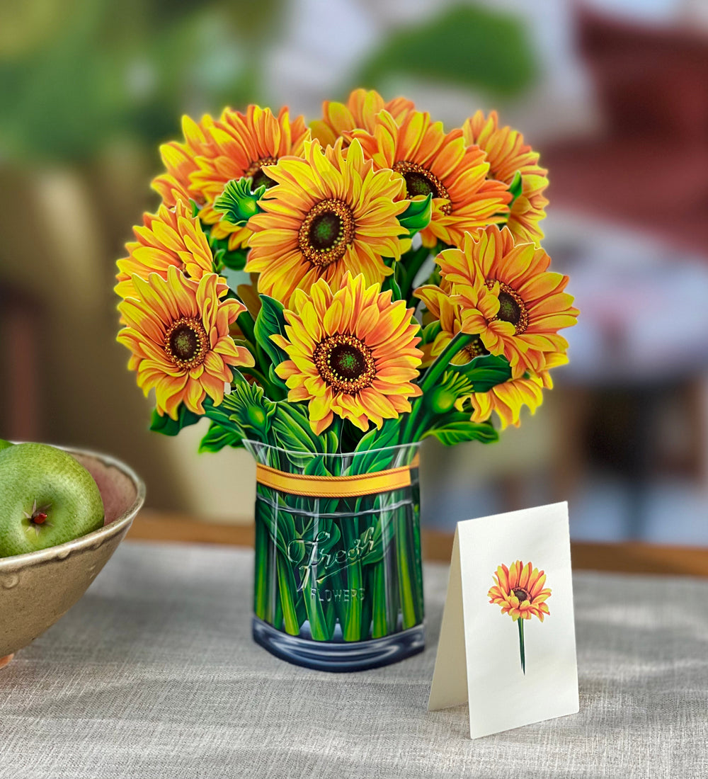 Sunflowers Pop Up Floral Bouquet