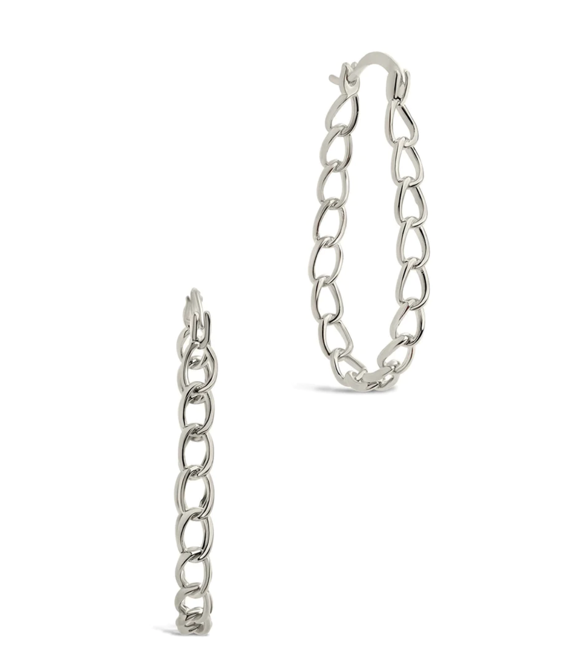 Chain Link Statement Hoop Earrings