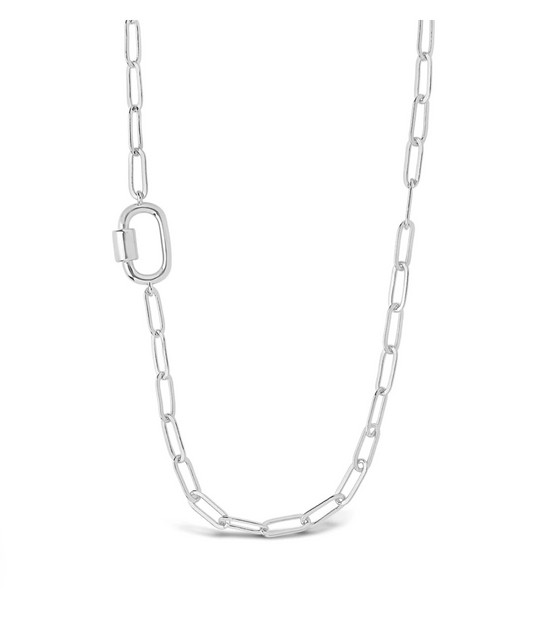 Polished Carabiner Station Necklace