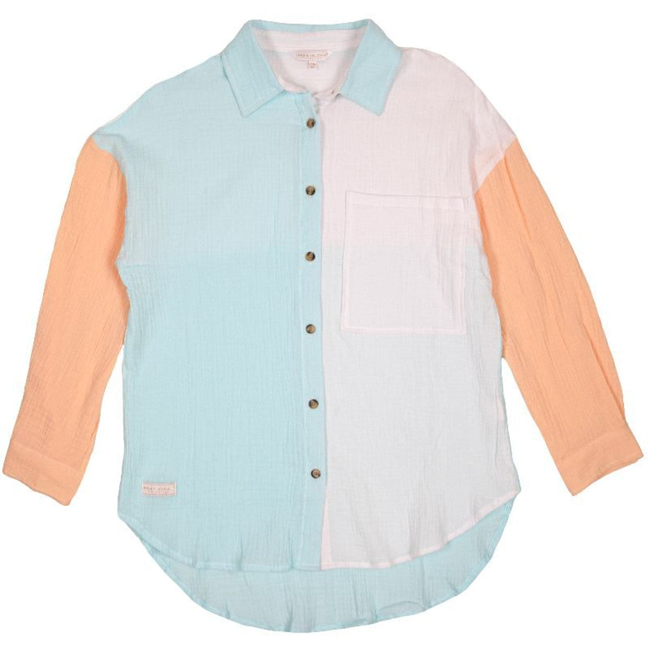 Colorblock Button Up Shirt