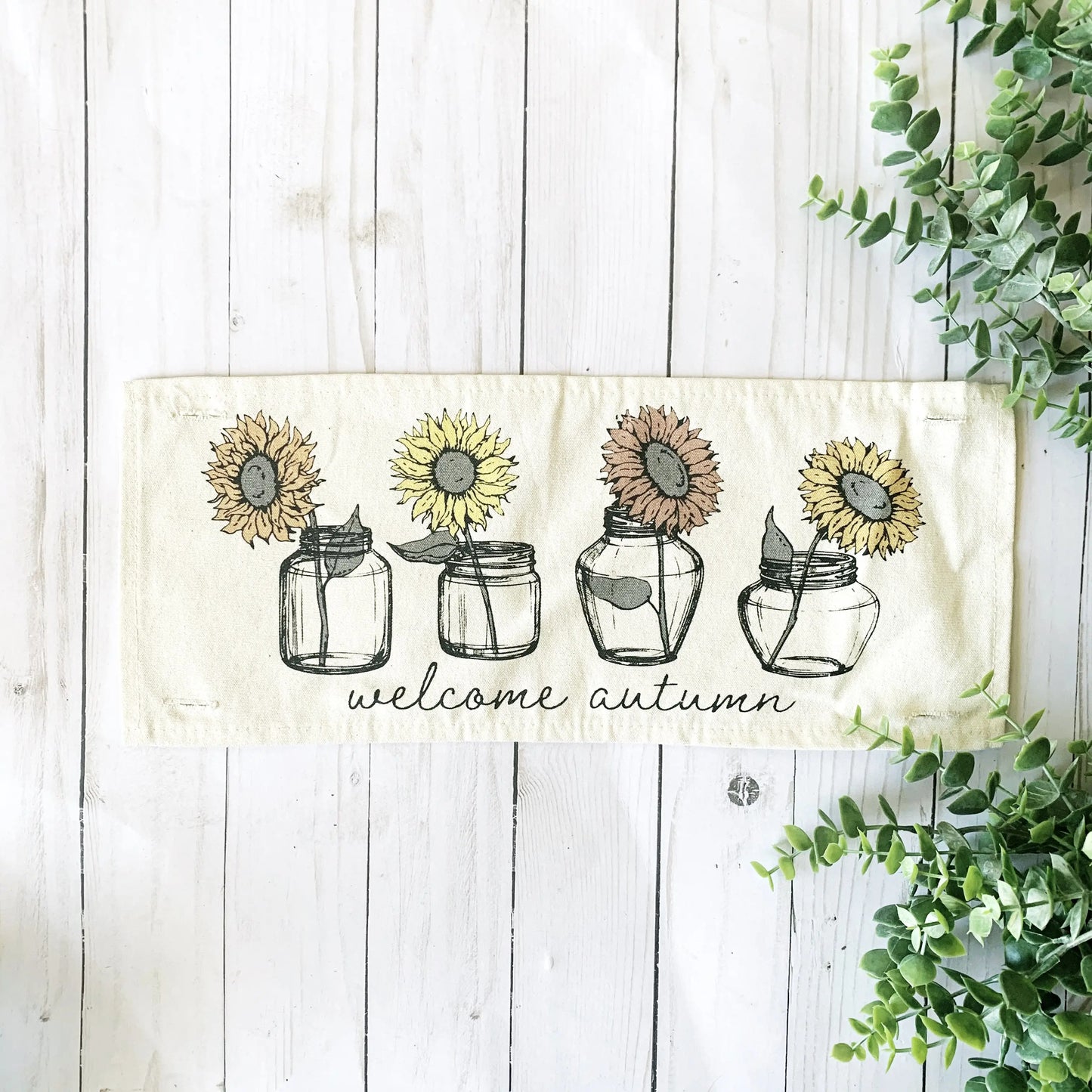 Seasonal Pillow Panel: Autumn Sunflowers Fall