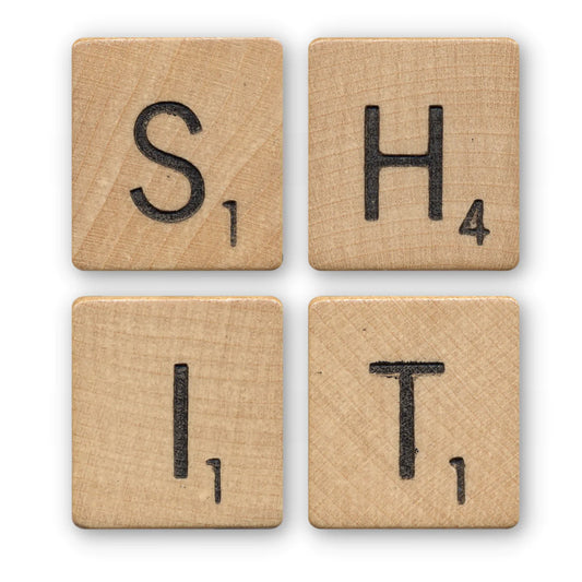 Shit Scrabble Tiles | Set of 4 Coasters