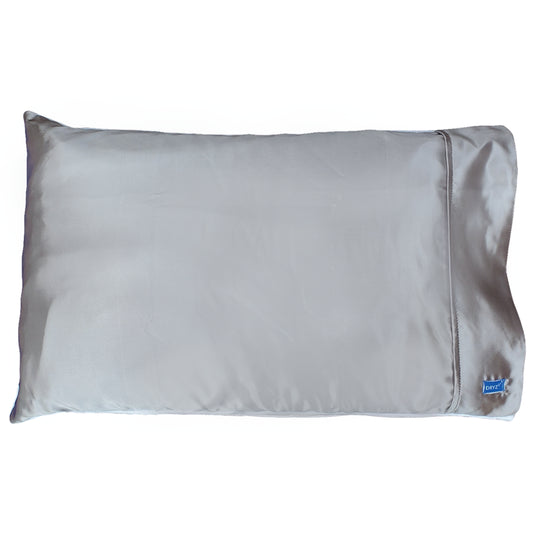 Silver Gray Satin Pillowcase for Wet heads