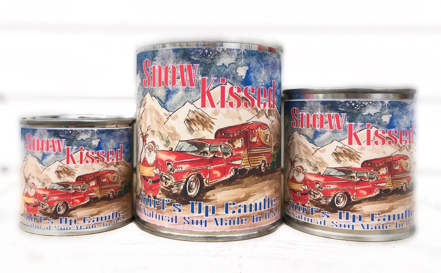 Snow Kissed Christmas Paint Can Candle