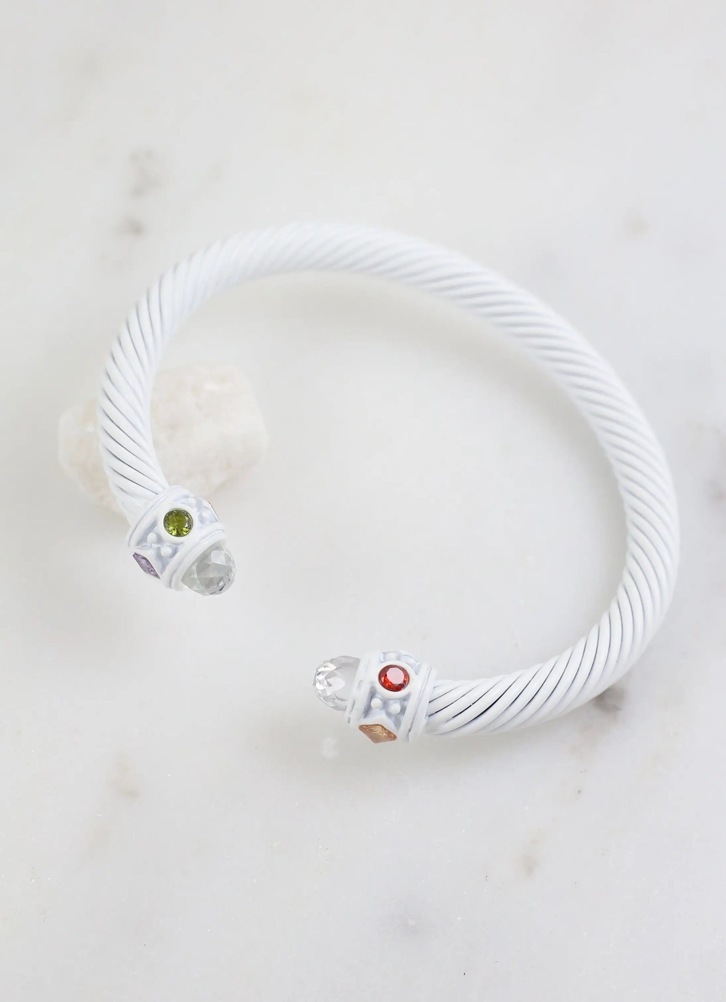 Stiles Cable Bracelet White