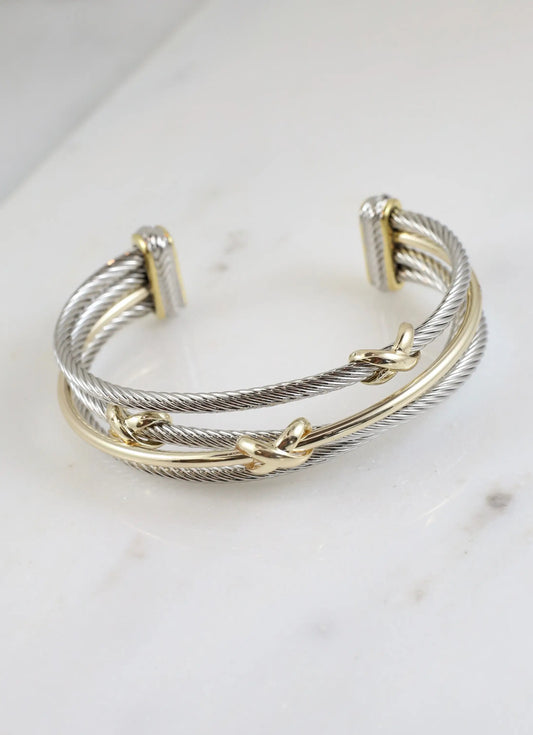 Toura Cable Bracelet Silver Gold