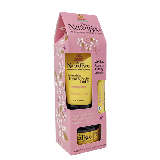 Vanilla, Rose & Honey Gift Collection-Lotion and Chapstick