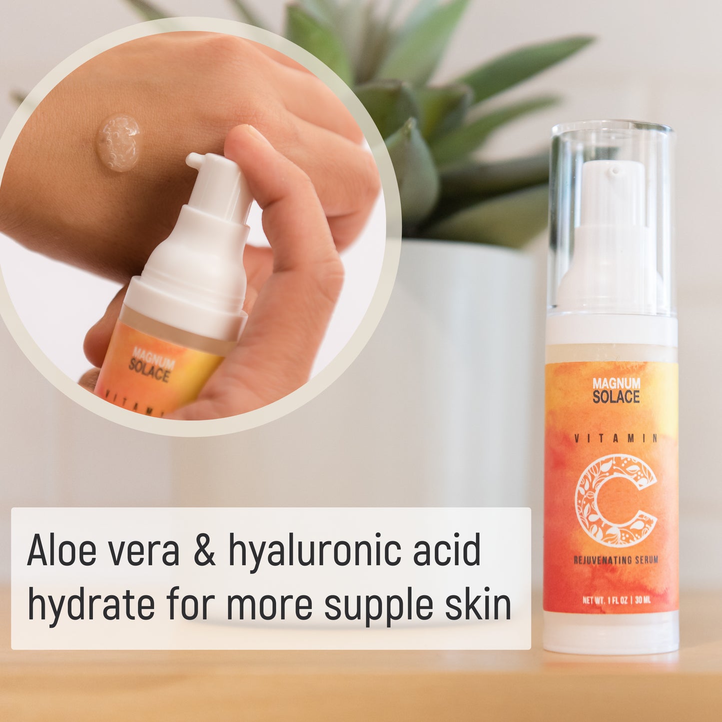 Vitamin C Face Serum – Hyaluronic Acid, Aloe Vera, Jojoba