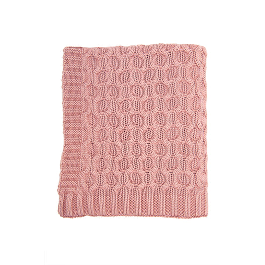 Washed curvy - pink - 100% cotton throw blanket