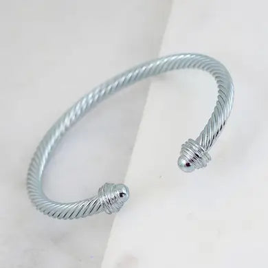 Yorkshire Cable Bracelet Metallic Gray
