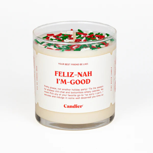 Feliz-Nah I'm-Good Christmas Candle