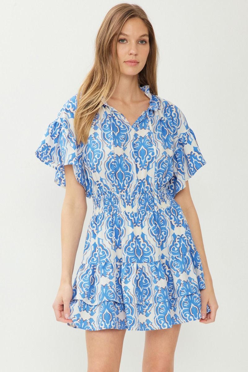 Blue Pattern Dress