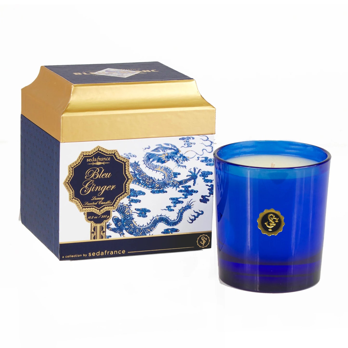 Bleu Ginger Bleu et Blanc Boxed Candle